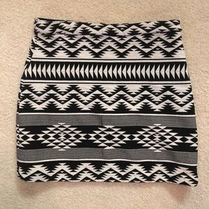 Topshop Tribal pattern skirt